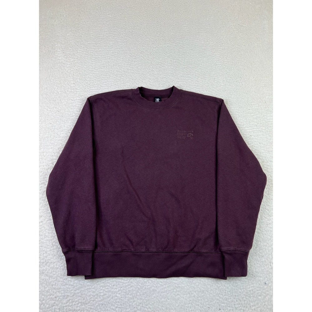 Mountain Hardwear MHW Logo Crew Neck Sweatshirt Womens Small Burgundy Red OL4986